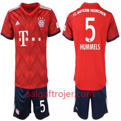 FC Bayern München Fodboldtrøjer Hummels 5 Børn Hjemmebanesæt 2018/19 Kort ærmer FC Bayern München Fodboldtrøjer Hummels 5 Børn Hjemmebanesæt 2018/19 Kort ærmer